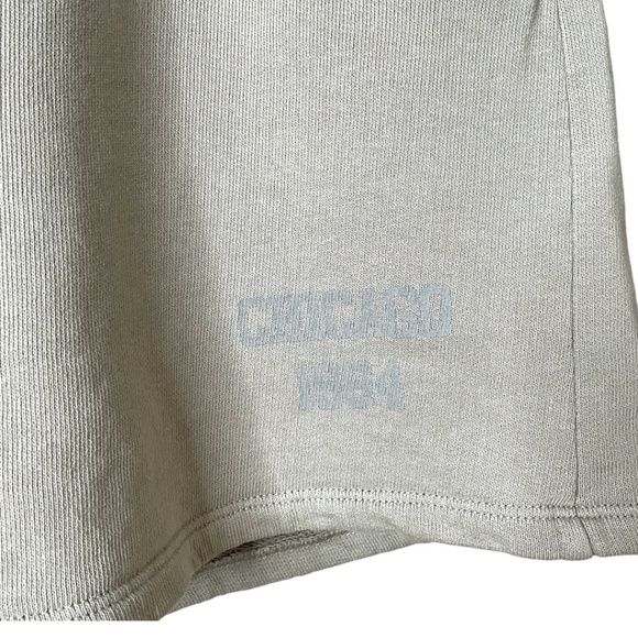 ZARA Grey Cotton French Terry Knit Shorts Drawstring Elasticized Waist US Sz M - Picture 8 of 10